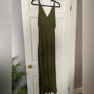 Lulus Lost In Paradise Olive Green Maxi Dress